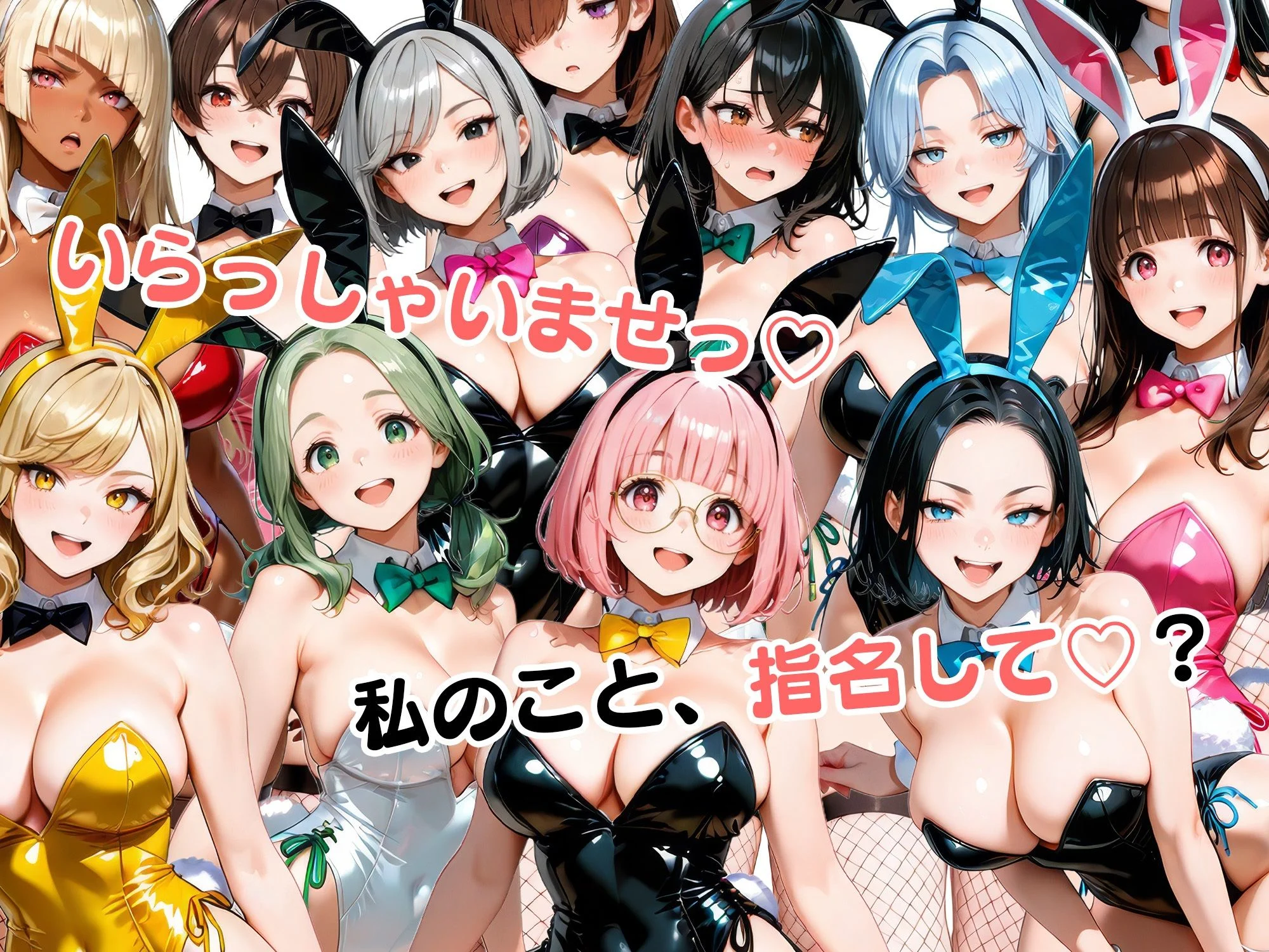 お店で即ヤレる12人の爆乳バニーガール 画像10